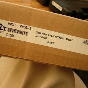 COLT SAA SINGLE ACTION ARMY THREEPERSONS BOX NEVER OPENED!