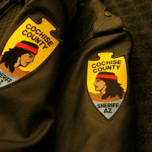 COCHISE COUNTY AZ SHERIFF MOTORCYCLE ISSUE LEATHER CUSTOM