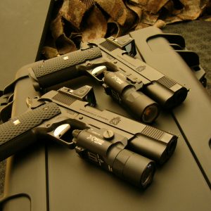 SPRINGFIELD ARMORY 10-8 PERFORMANCE MASTER CLASS FBI SET .45 ACP AND 9MM NATO 1911 TRIJICON RMR ++